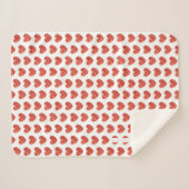 Red and Golden effect Elegant Heart Sherpadecke (Vorderseite (Horizontal))