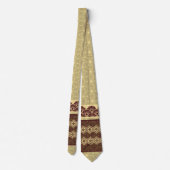 Red and Golden Tortoise Pattern Krawatte (Rückseite)