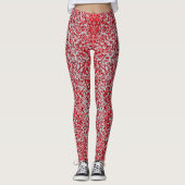 Red and Gray Dots  Leggings (Vorderseite)