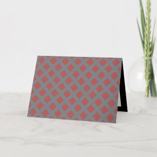 Red and Gray Gingham Pattern Karte