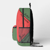 Red and Green 45 Degrees Minimalist Bedruckter Rucksack (Rechts)