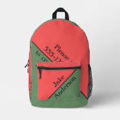 Red and Green 45 Degrees Minimalist Bedruckter Rucksack (Vorderseite)
