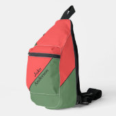 Red and Green 45 Degrees Minimalist Crossbody Bag (Rechte Ecke)