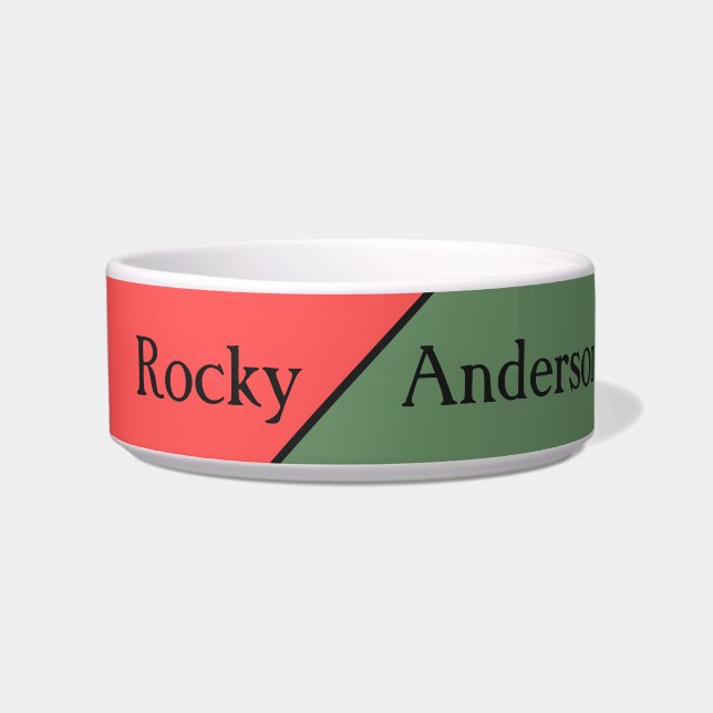 Red and Green 45 Degrees Minimalist Napf (Vorderseite)