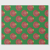 Red and Green Apple Weihnachtsgeschenke Wrap Geschenkpapier (Flach)