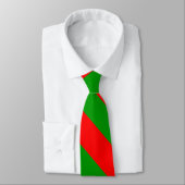 Red and Green Broad University Stripe Tie Krawatte (Gebunden)