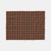 Red and Green Bruce Clan Tartan Fleecedecke (Vorderseite (Horizontal))