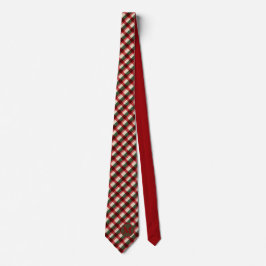 Red and Green Buffalo Plaid Christmas Neck Tie Krawatte
