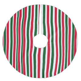 Red and Green Candy Cane Weihnachtsstreifen Polyester Weihnachtsbaumdecke