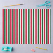 Red and Green Candy Cane Weihnachtsstreifen Seidenpapier (Basteln)