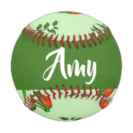 Red and Green Chili peppers pattern Baseball