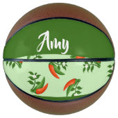 Red and green chili peppers pattern basketball (Vorderseite)