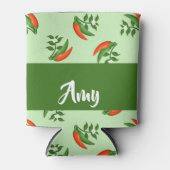 Red and green chili peppers pattern dosenkühler (Vorderseite)