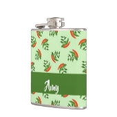 Red and green chili peppers pattern flachmann (Links)