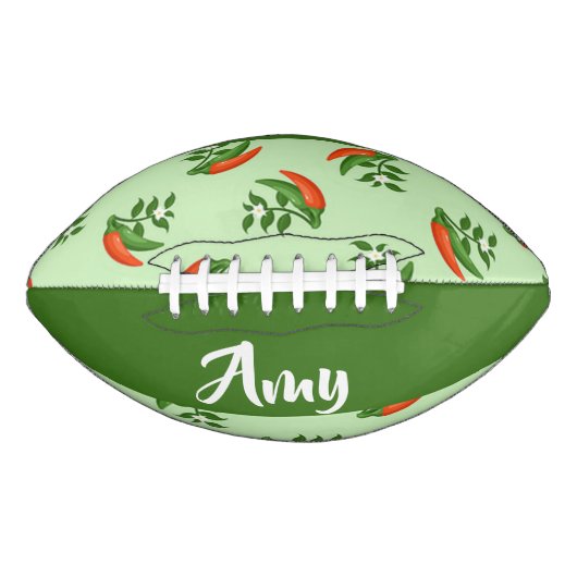 Red and Green Chili peppers pattern Football (Vorderseite)