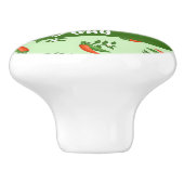 Red and Green Chili peppers pattern Keramikknauf (Seitenansicht)