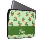Red and Green Chili peppers pattern Laptopschutzhülle (Vorne Rechts)