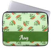 Red and Green Chili peppers pattern Laptopschutzhülle (Vorderseite)