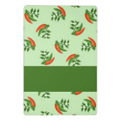 Red and Green Chili peppers pattern Mini Klemmbrett (Rückseite)