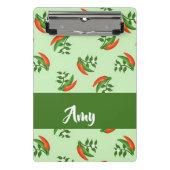 Red and Green Chili peppers pattern Mini Klemmbrett (Vorderseite)