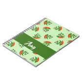 Red and Green Chili peppers pattern Notizblock (Linke Seite)