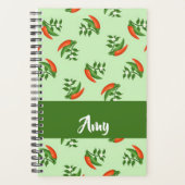 Red and green chili peppers pattern planer (Vorderseite)