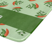Red and Green Chili peppers pattern Schneidebrett (Ecke)