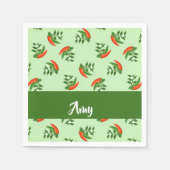 Red and green chili peppers pattern serviette (Vorderseite)