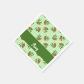 Red and green chili peppers pattern serviette (Ecke)