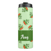 Red and green chili peppers pattern thermosbecher (Vorderseite)