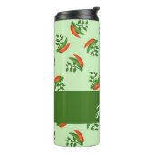 Red and green chili peppers pattern thermosbecher (Nach links gedreht)