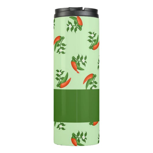 Red and green chili peppers pattern thermosbecher (Rückseite)