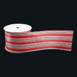 Red and Green Christmas Candy Cane Pattern Satinband<br><div class="desc">Rotes und grünes Weihnachtsmuster. Gewohnte Weihnachtsbänder. Einfache und elegante Geschenkidee.</div>