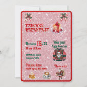 Red and Green Christmas Pancake Breakfast Einladung (Vorderseite)