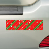 Red and Green Christmas Star Pattern Autoaufkleber (Auf Auto)