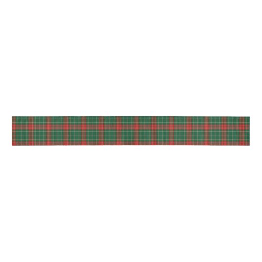 Red and Green Christmas Tartan Plaid Ripsband (Vorderseite)