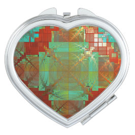 Red and Green Chromatic Fusion Compact Mirror Taschenspiegel