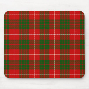 Red and Green Clan Crawford Tartan Mousepad