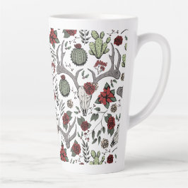 Red and Green Country Cowgirl Weihnachtsmann Antle Milchtasse
