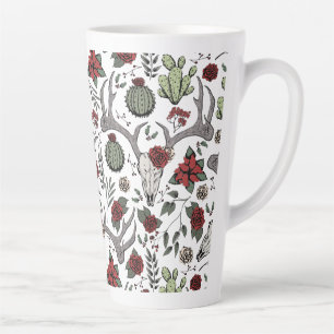 Red and Green Country Cowgirl Weihnachtsmann Antle Milchtasse