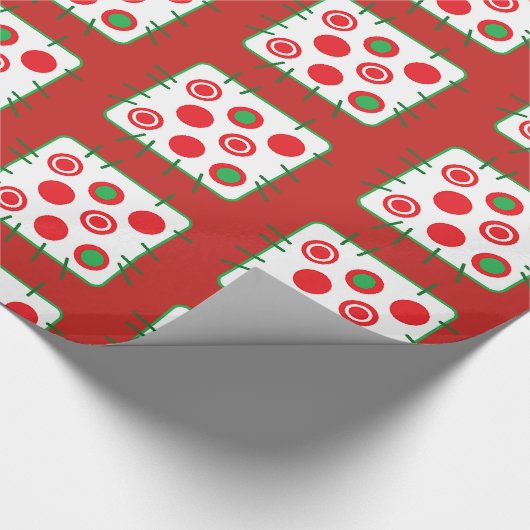 Red and Green Country Patch Weihnachtsgeschenk Wra Geschenkpapier (Ecke)