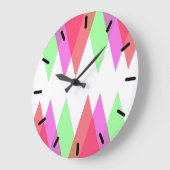 Red and Green Dreiecke Große Wanduhr (Winkel)