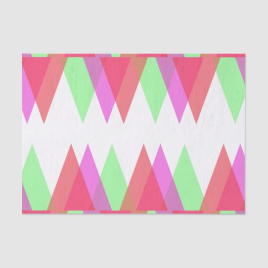 Red and Green Dreiecke Seidenpapier (Vorderseite)