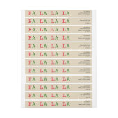 Red and Green Fa La La La La La Holiday Adresse (Bogen)