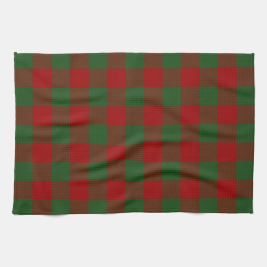 Red and Green Gingham Pattern Handtuch (Horizontal)