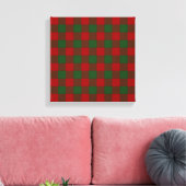 Red and Green Gingham Pattern Leinwanddruck (Insitu (Wohnzimmer))