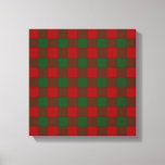 Red and Green Gingham Pattern Leinwanddruck<br><div class="desc">Mit diesem festlichen roten und grünen Gingham-Muster bereiten Sie sich auf Weihnachten vor. Die abwechselnden roten,  dunkelroten und grünen Quadrate bilden einen fett karierten Büffel. Digitales Bild. Copyright © 2011 Claire E. Skinner. Alle Rechte vorbehalten.</div>