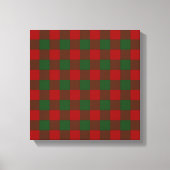 Red and Green Gingham Pattern Leinwanddruck (Vorderseite)