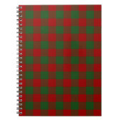 Red and Green Gingham Pattern Notizblock (Vorderseite)