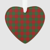 Red and Green Gingham Pattern Ornament (Vorderseite)